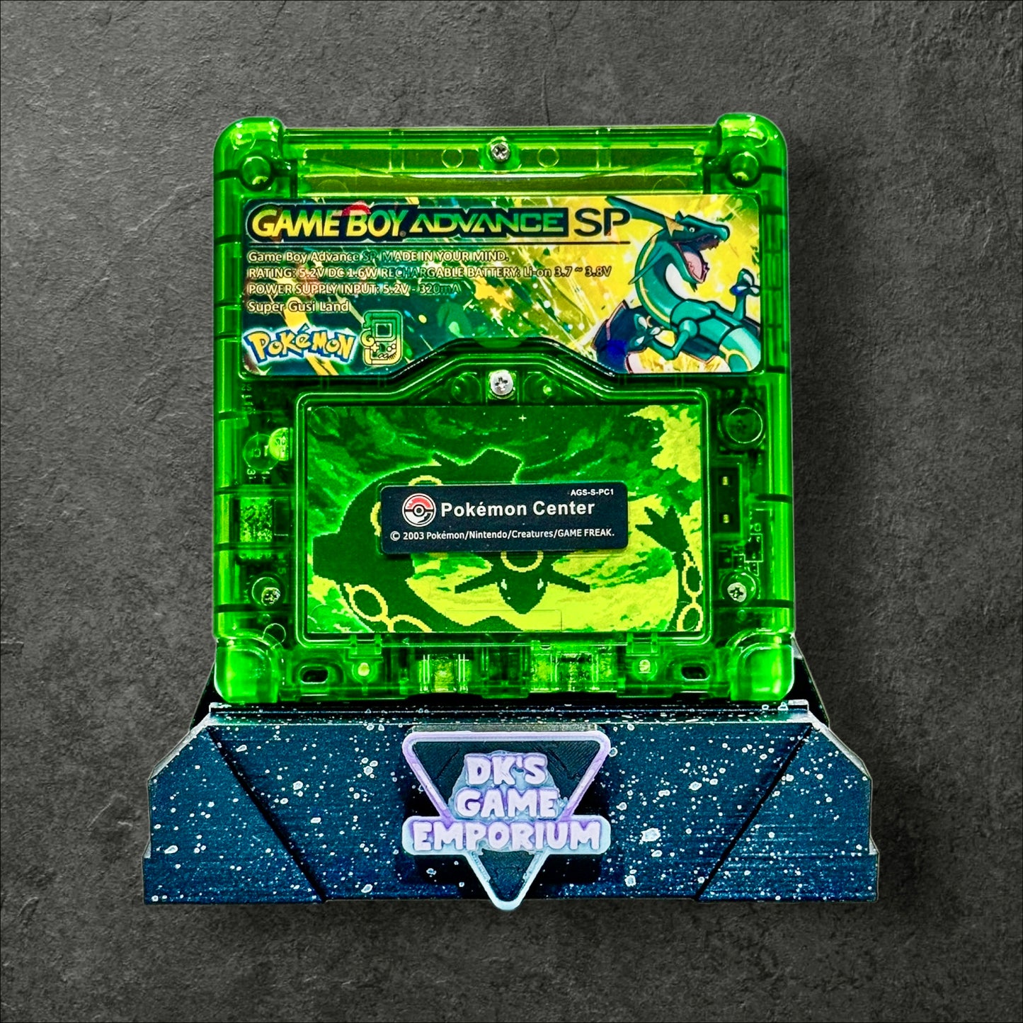 Nintendo Game Boy Advance SP - Crystal Emerald Rayquaza Edition
