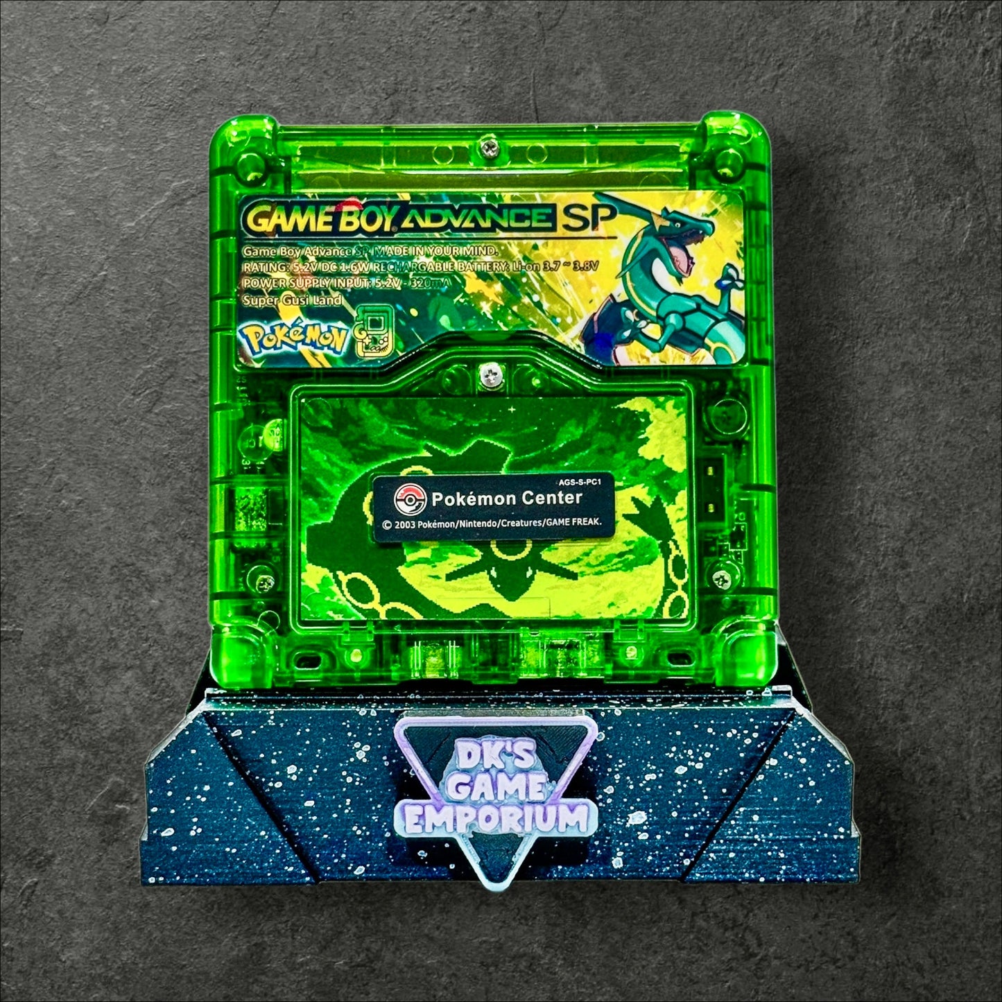 Nintendo Game Boy Advance SP - Crystal Emerald Rayquaza Edition