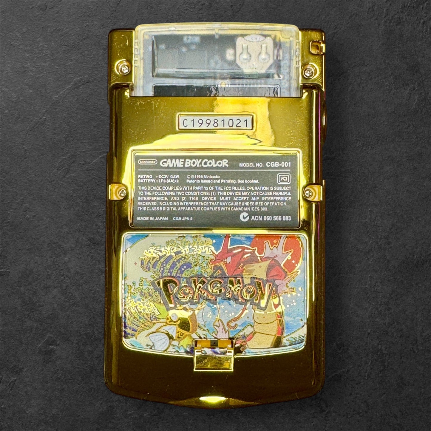 Nintendo GBC Game Boy Color Pokémon Shining Magikarp Gyarados Custom Mod Console