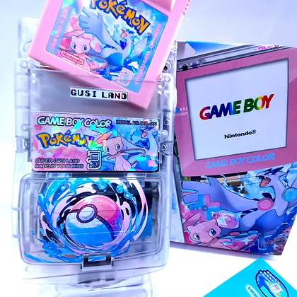 Nintendo GBC Game Boy Color Pokémon Lugia Mew Custom Mod Console
