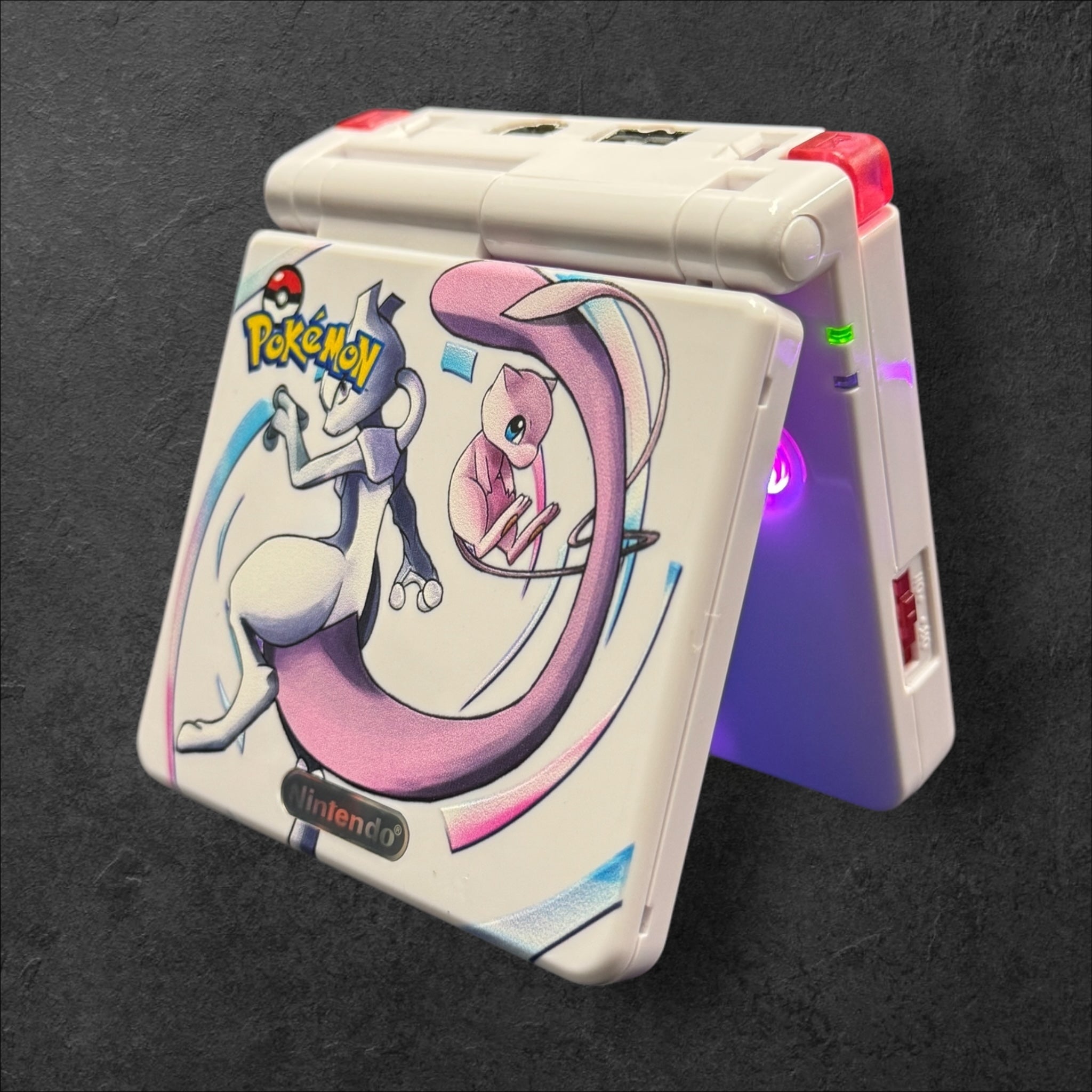 Nintendo GBA SP Game Boy Advance SP Pokémon Mew Mewtwo Custom Mod Cons ...