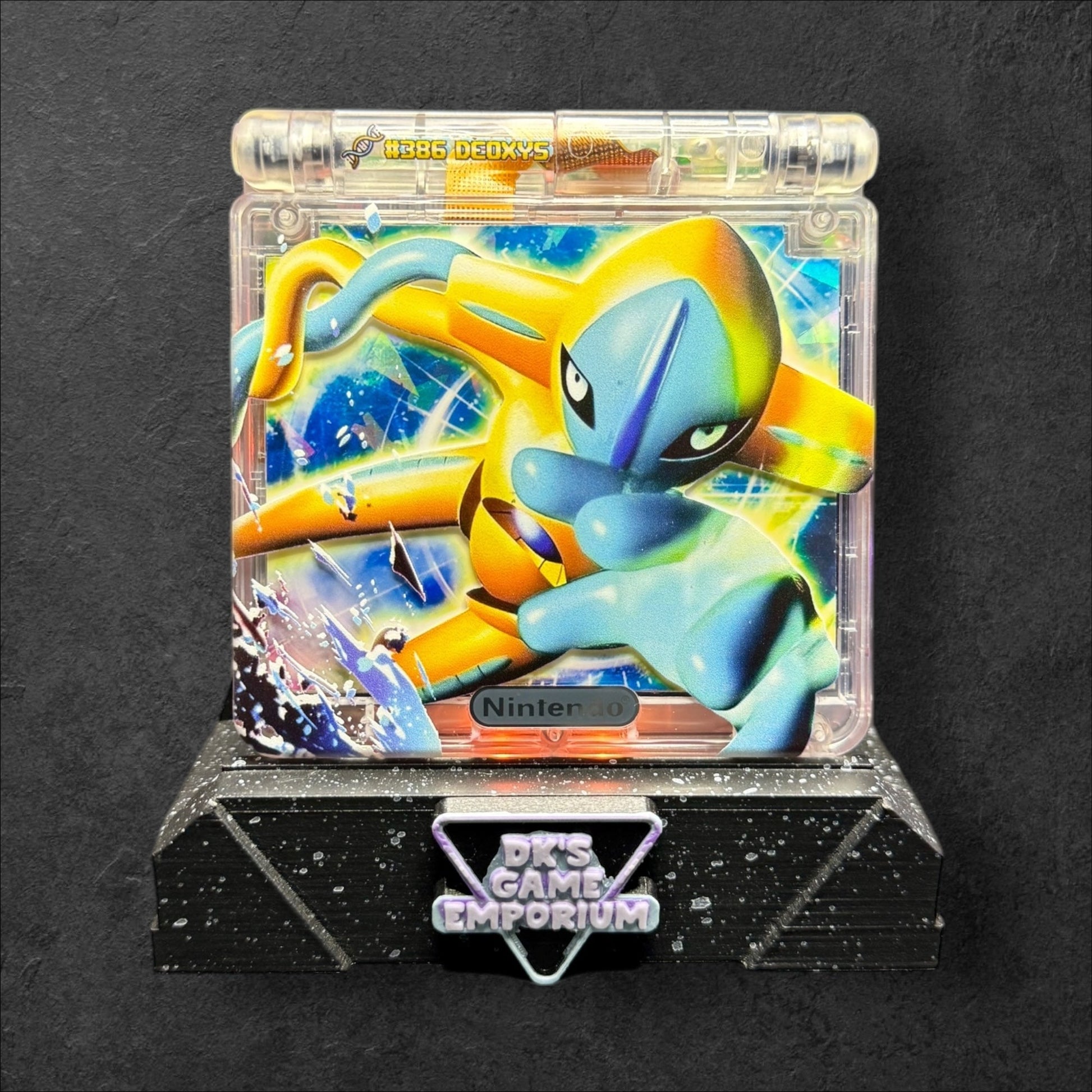 shiny deoxys pokemon card Nintendo GBA SP Game Boy Advance SP Pokémon Shiny Deoxys Custom Mod Co – DK's Game Emporium