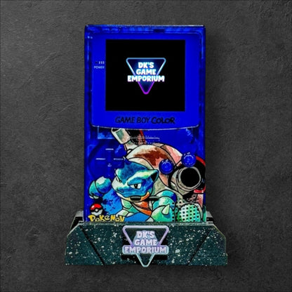 Nintendo GBC Game Boy Color Pokémon Blue Blastoise Custom Mod Console