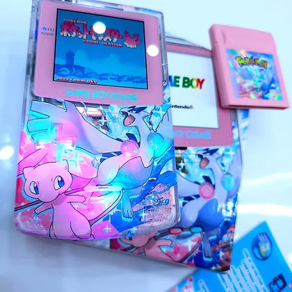 Nintendo GBC Game Boy Color Pokémon Lugia Mew Custom Mod Console