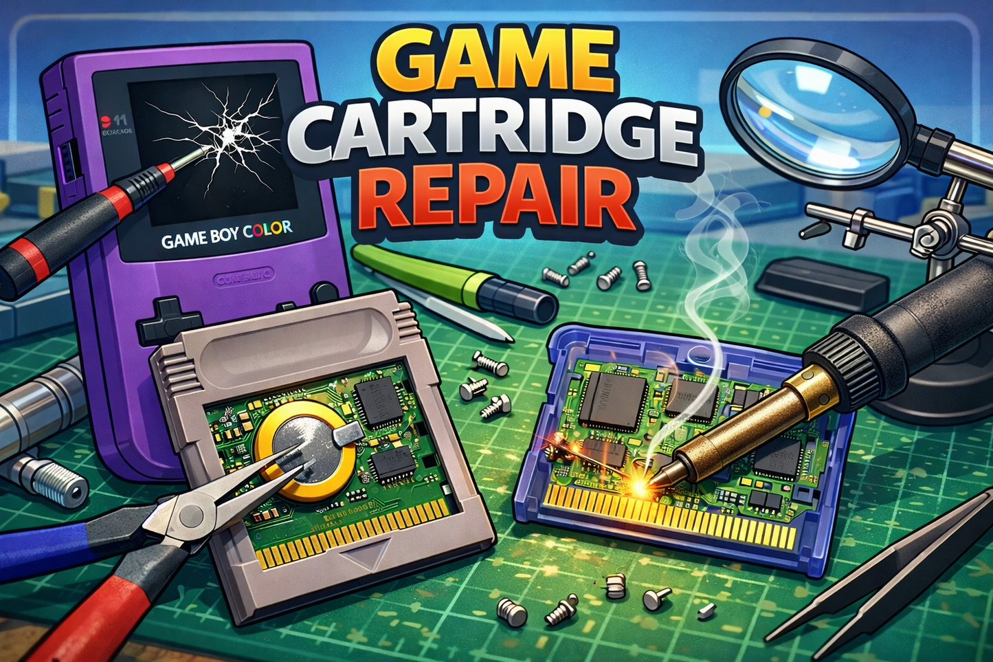 Game Boy Cartridge Repair Service – Battery Replacement & Cartridge Restoration